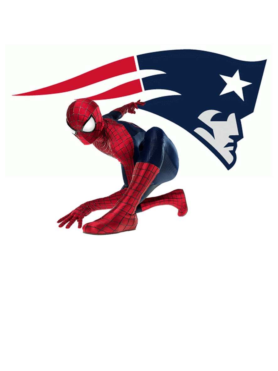 New England Patriots Spider Man Logo vinyl decal